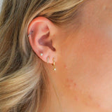 Olivia Huggie Hoop Earrings Gold