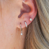 Nicole Mini Pearl Stud Earrings Sterling Silver