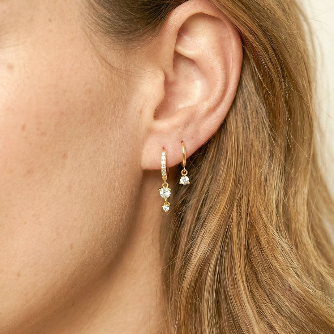 Melia Silver CZ Drop Earrings