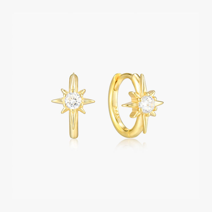 Stella Gold Star Huggie Earrings