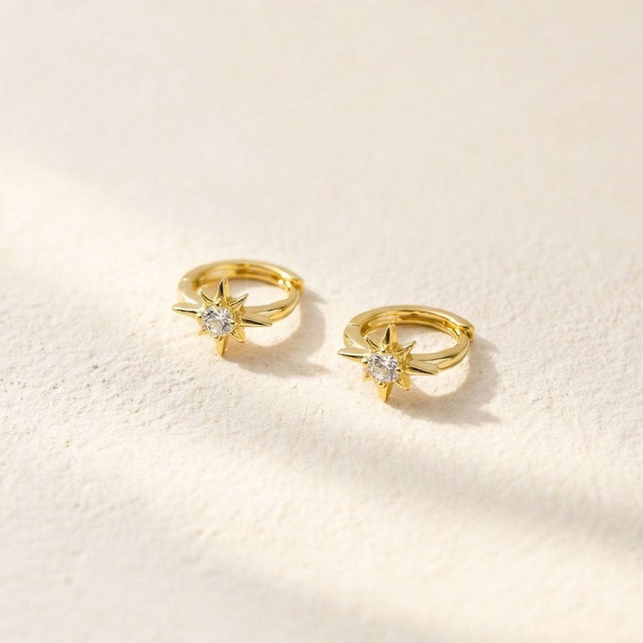 Stella Gold Star Huggie Earrings