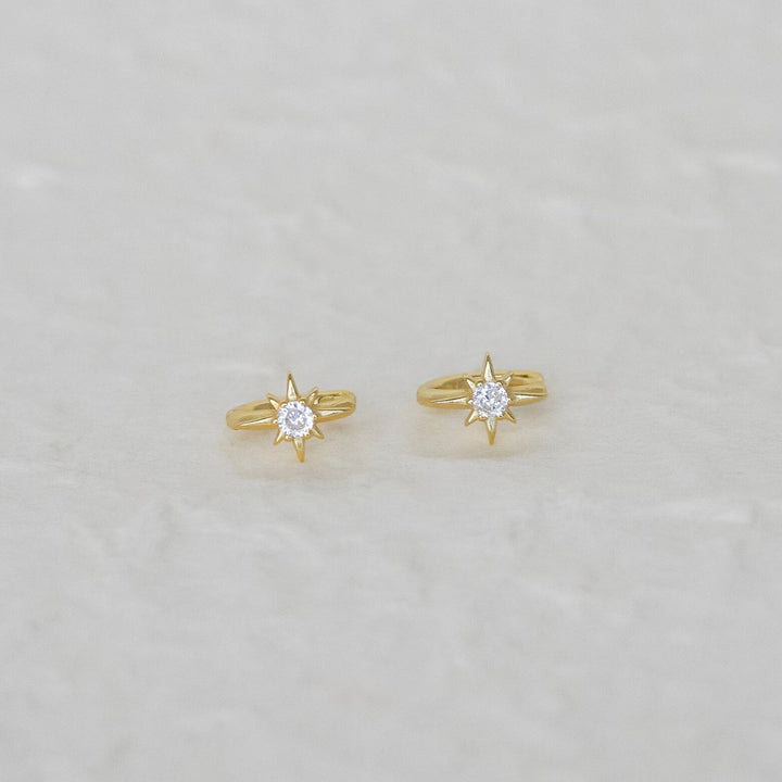 Stella North Star Gold Huggie Earrings