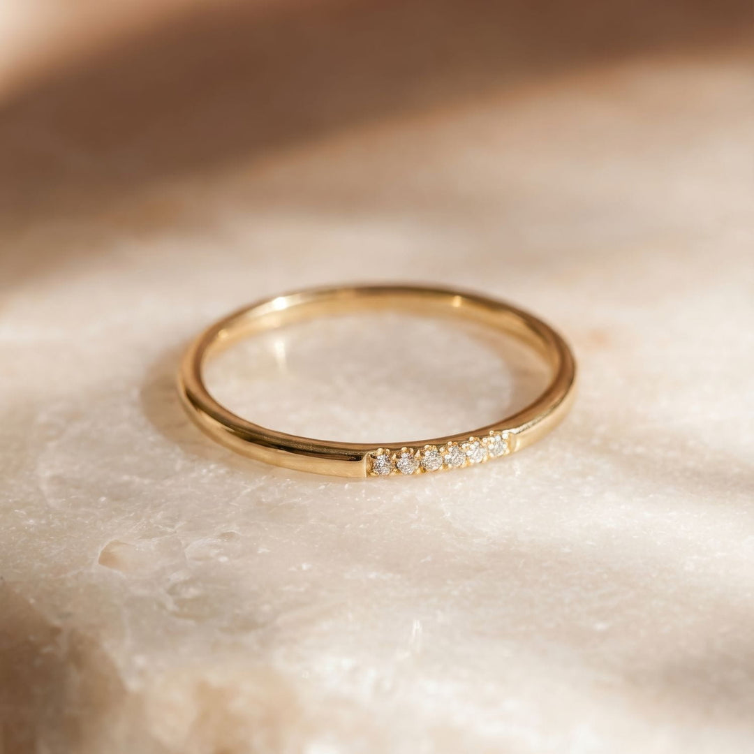 Sylvie Gold Pave Ring