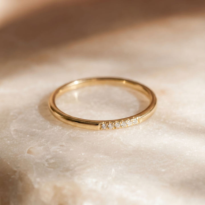 Sylvie Gold Pave Ring