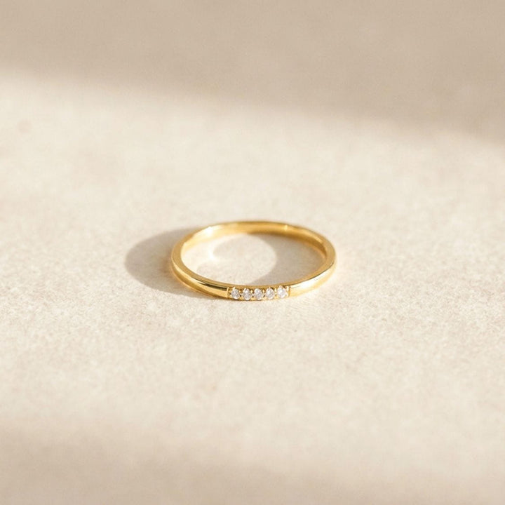Sylvie Gold Pave Ring