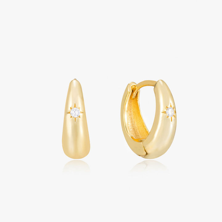 Tana Gold Star Huggie Earrings