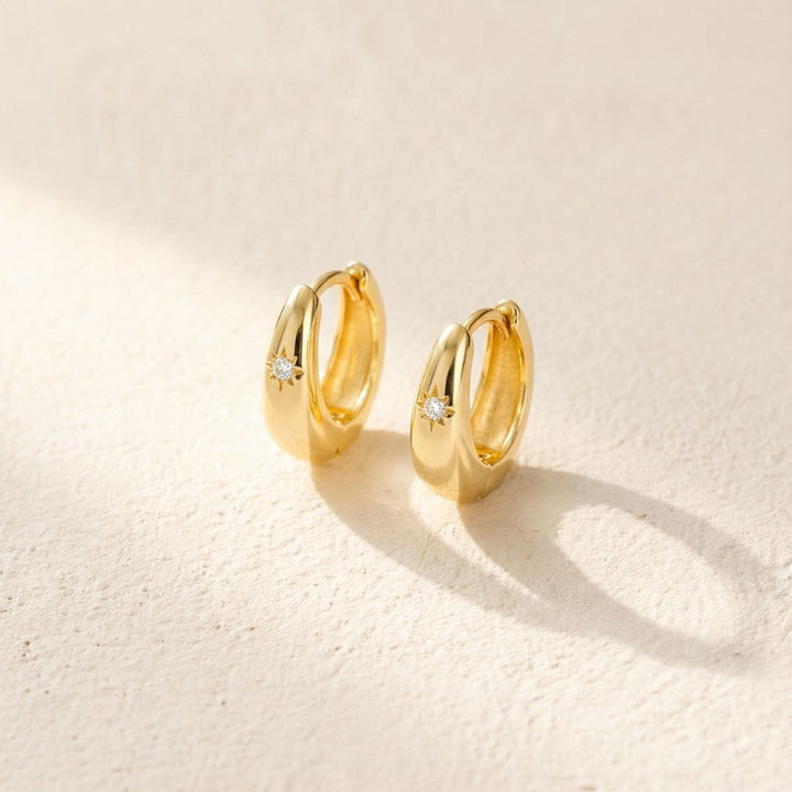Tana Gold Star Huggie Earrings