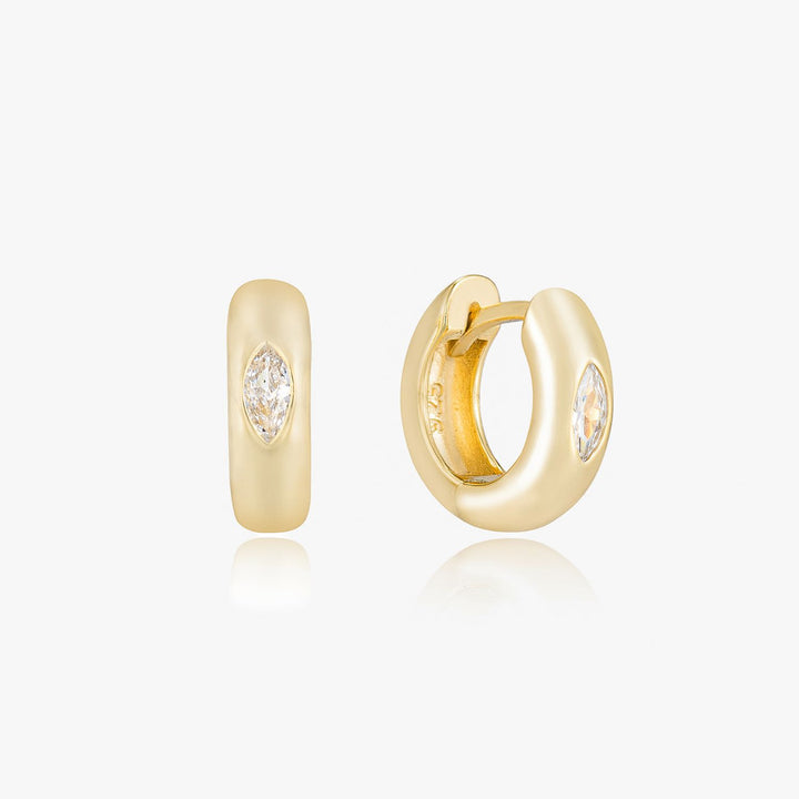 Tessa Gold Chunky Huggie Earrings