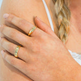 Diana Sunrise Sculpture Verstellbarer Ring Gold