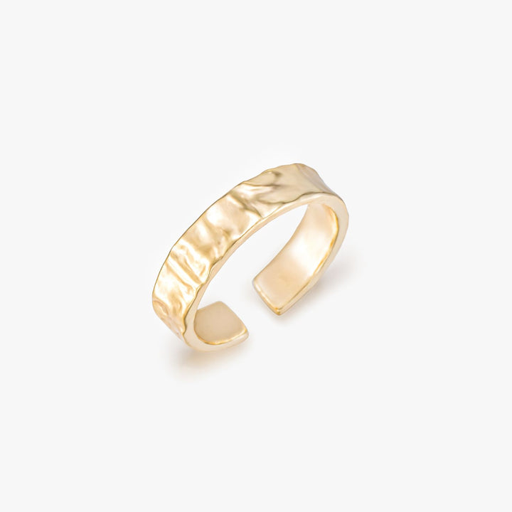 Valerie Textured Band Ring - Adjustable