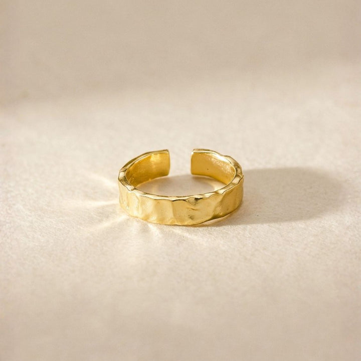 Valerie Textured Band Ring - Adjustable