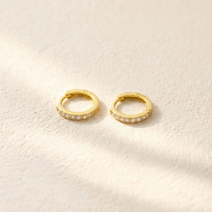 Viktoria Gold Huggie Earrings