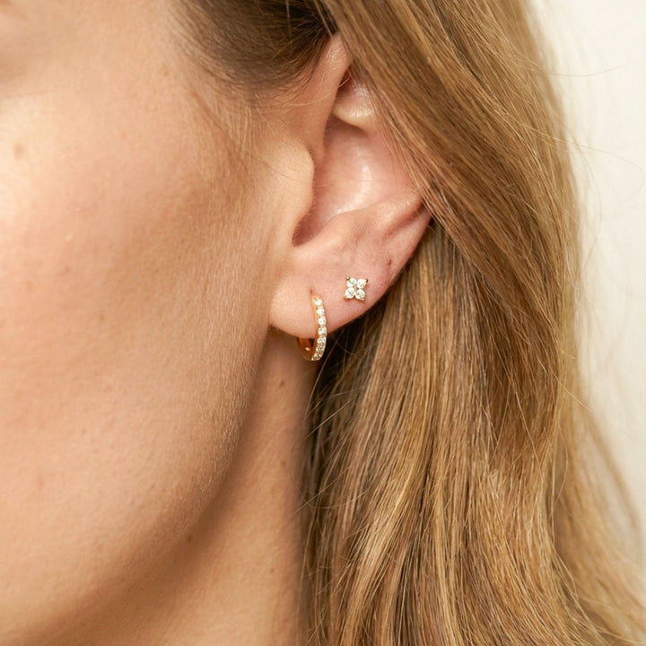 Viktoria Gold Huggie Earrings