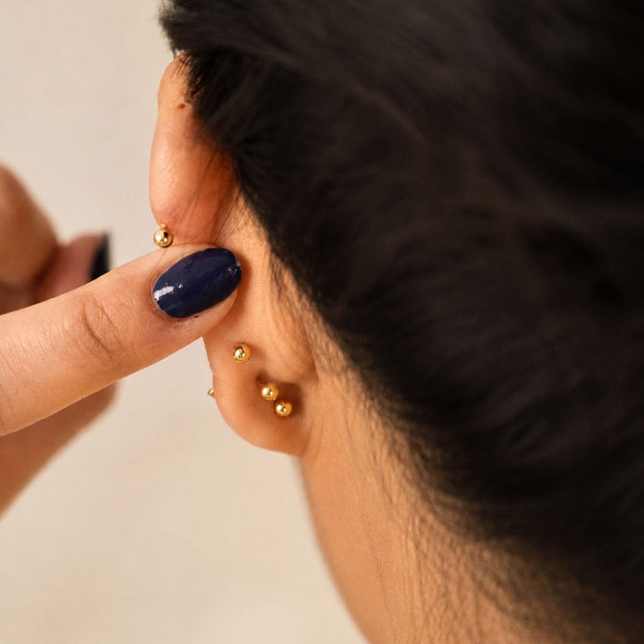 Lily Floral Screw Back Stud Earrings