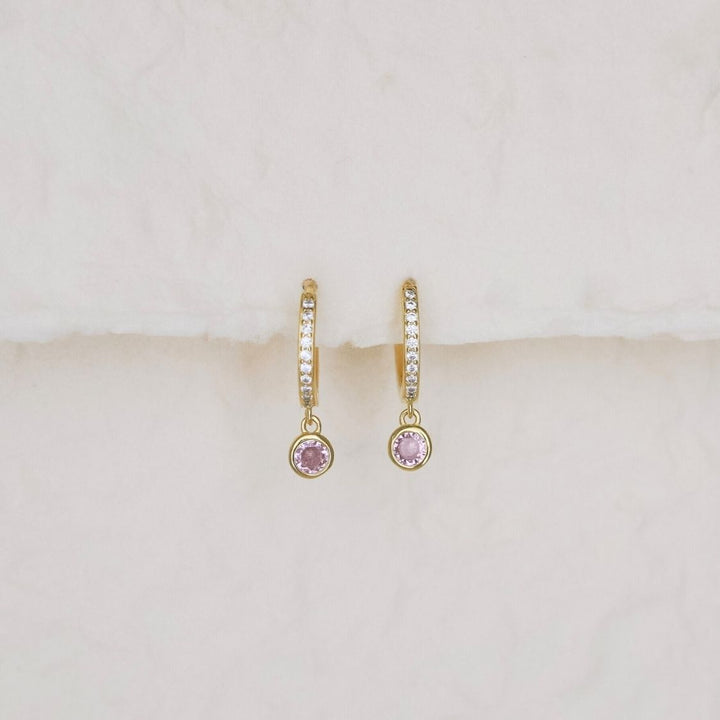 Creolen mit Kamelienbesatz, Rosa