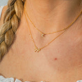 Priscilla 18K Gold Dainty Bow Pendant Necklace