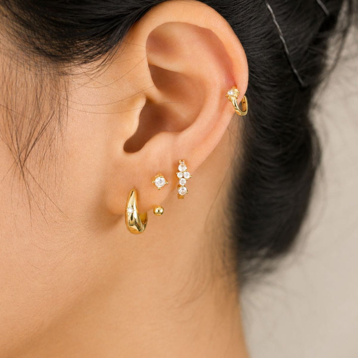 Tana Gold Star Huggie Earrings