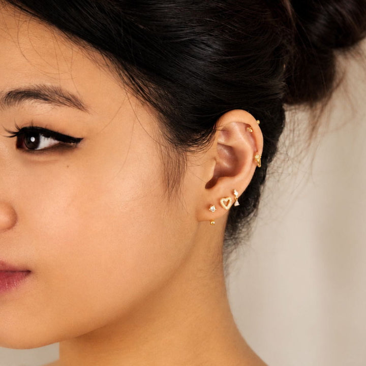 Nina Crystal Ear Jacket Earrings Gold