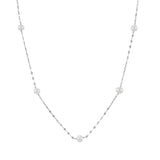 Patricia Sterling Silver Pearl Station Necklace