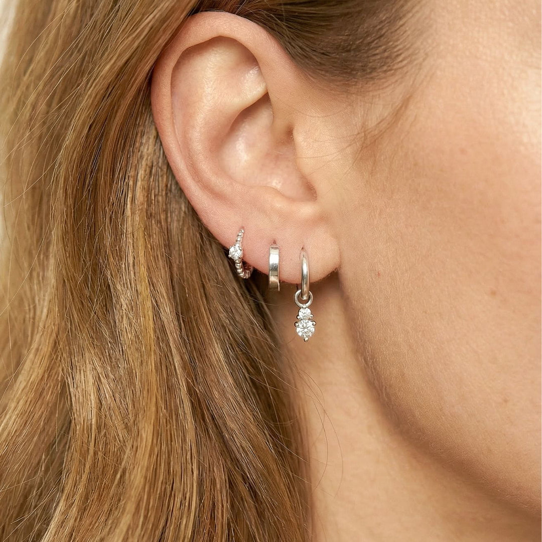 Bella Silver Huggie Earrings