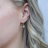 Thea Pave Celestial Drop Huggie Hoops Gold