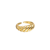 Audrey Adjustable Croissant Dôme Ring Gold