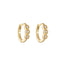 Pave Bezel Huggie Hoop Earrings Gold