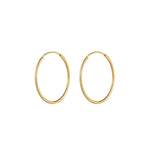 Large Thin Hoop Earrings Gold